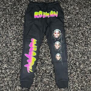 Dennis Rodman The Worm Sweatpants Black Men’s Sz L New